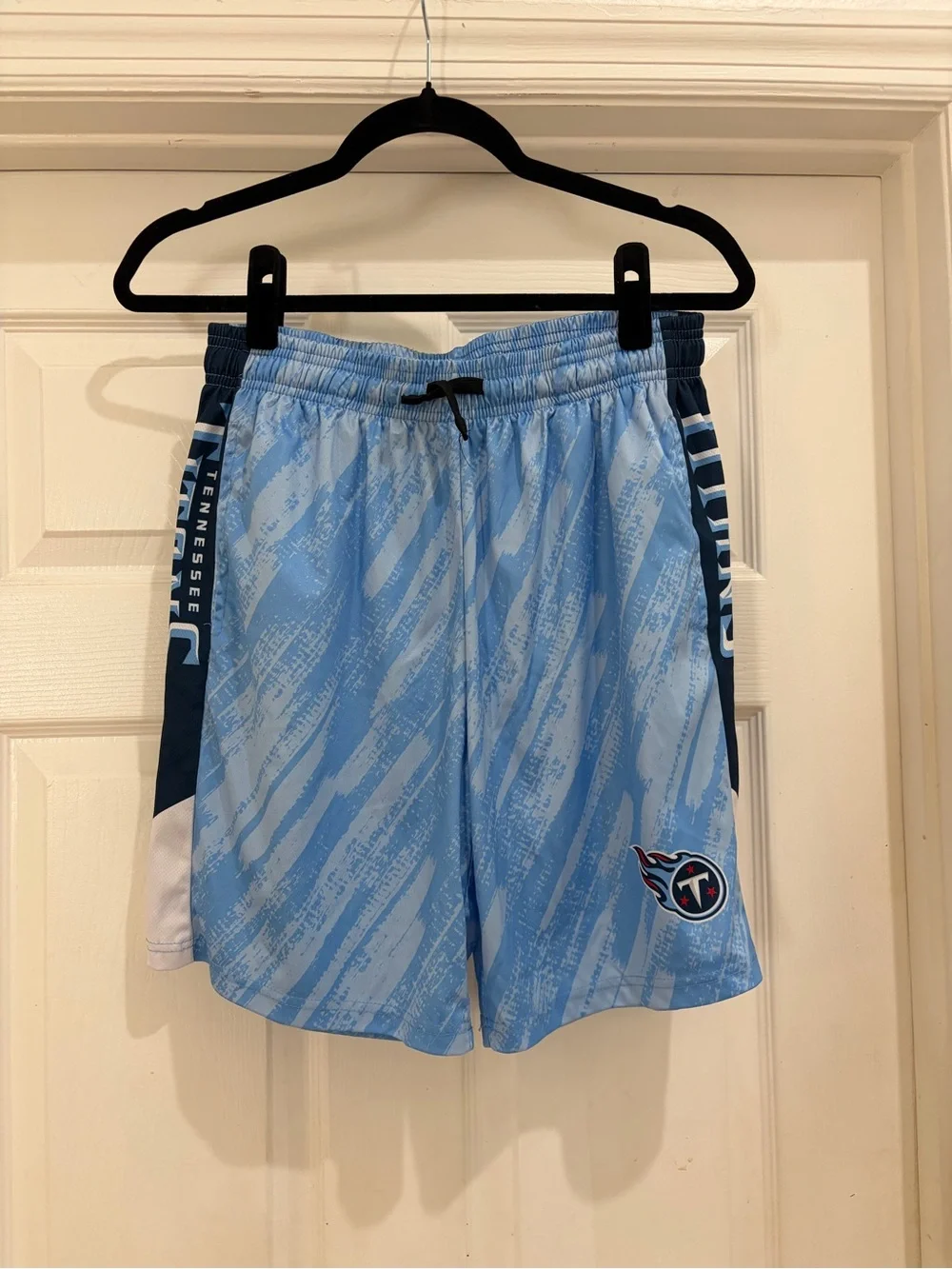 NFL Tennessee Titans Team Apparel Shorts Men’s Small Blue Athletic Training Gym